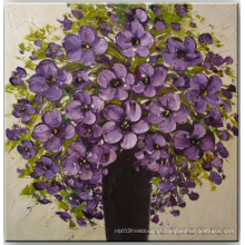 Pintura a óleo moderna da flor em canvas (FL1-057)